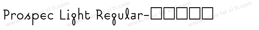 Prospec Light Regular字体转换
